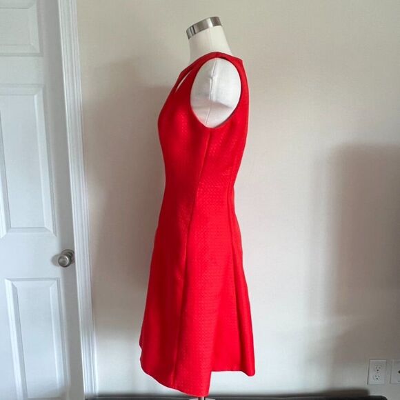 Tahari Arthur S. Levine Red Fit & Flare Dress – Size 6 - Picture 3 of 5